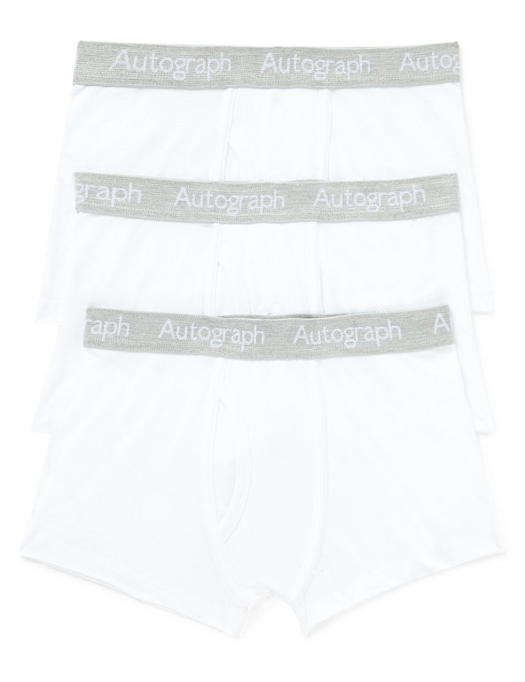 3 Pack White Trim Trunks (6-16 Years) Image 1 of 1