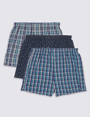 3 Packs Pure Cotton Boxers Image 2 of 3