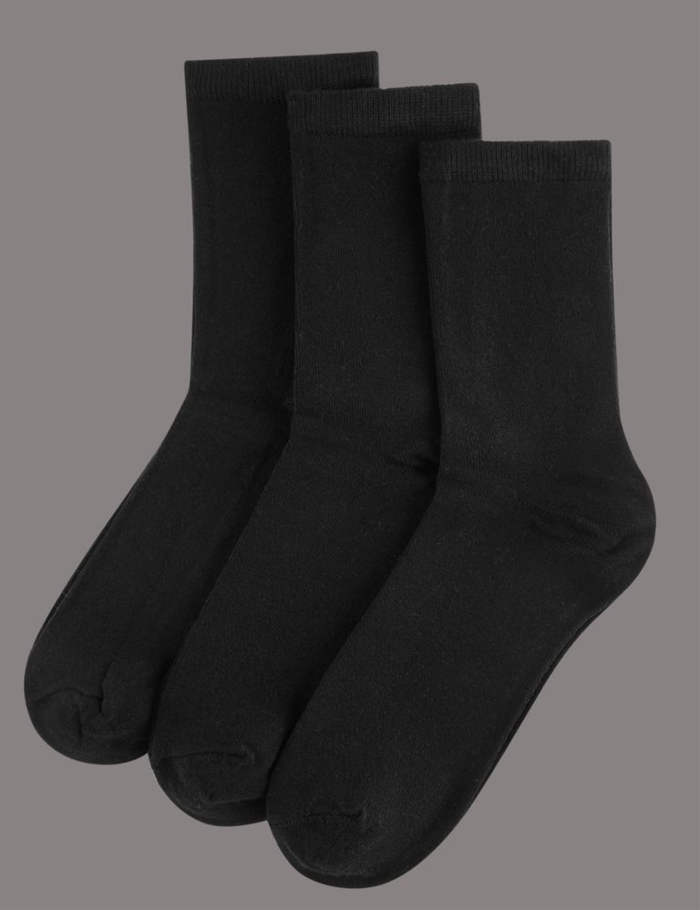 3 Pair Pack Modal Rich Ankle High Socks 2 of 2