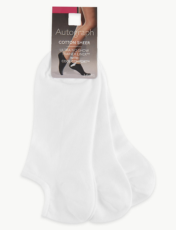 LADIES GIRLS  = Trainer Liner Socks Size 3-5  MARKS AND SPENCERS