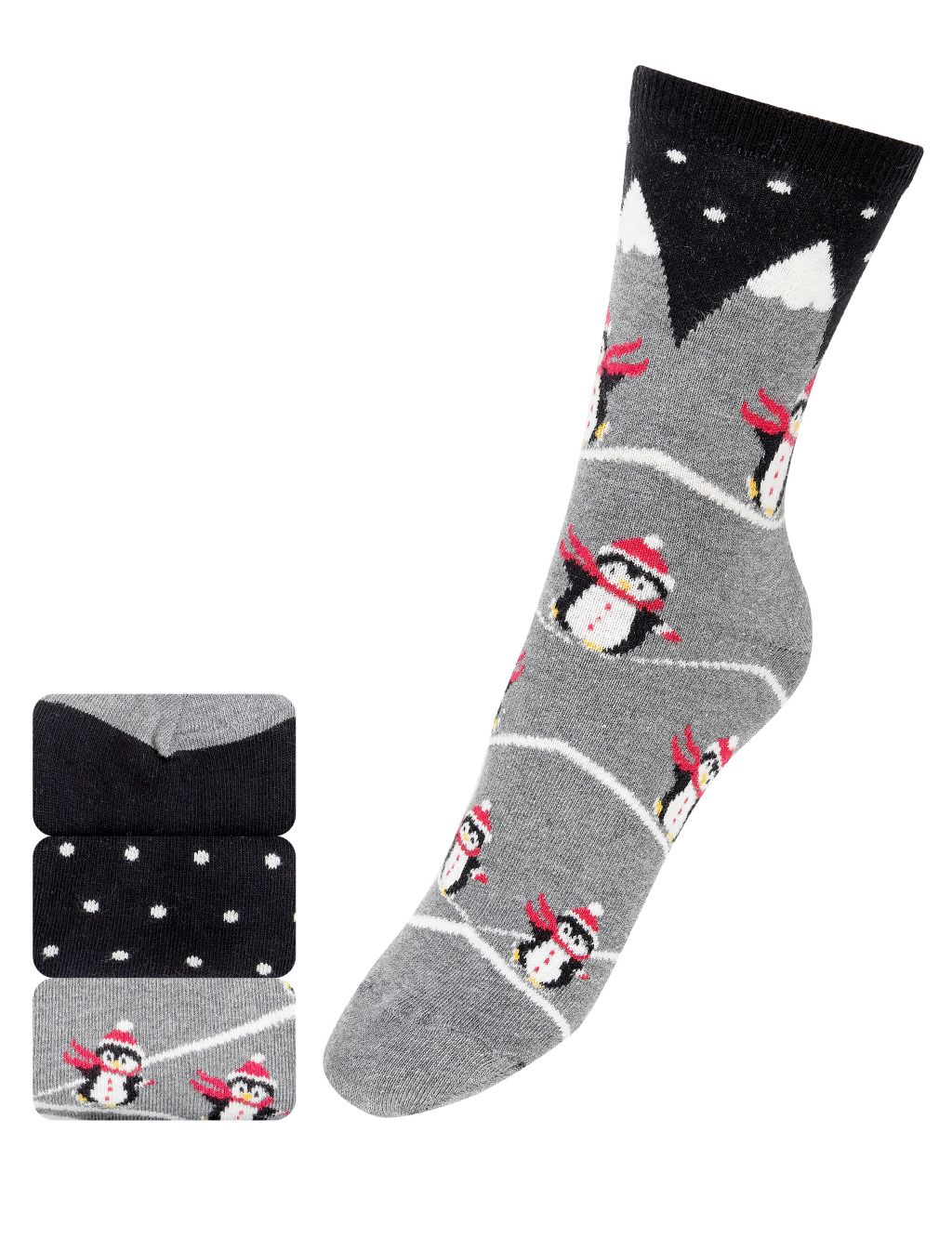 3 Pair Pack Ski Penguin Socks | M&S Collection | M&S