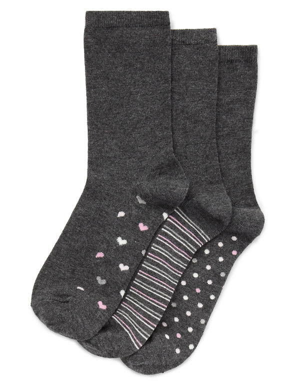 3 Pair Pack Supersoft Assorted Socks Image 1 of 1