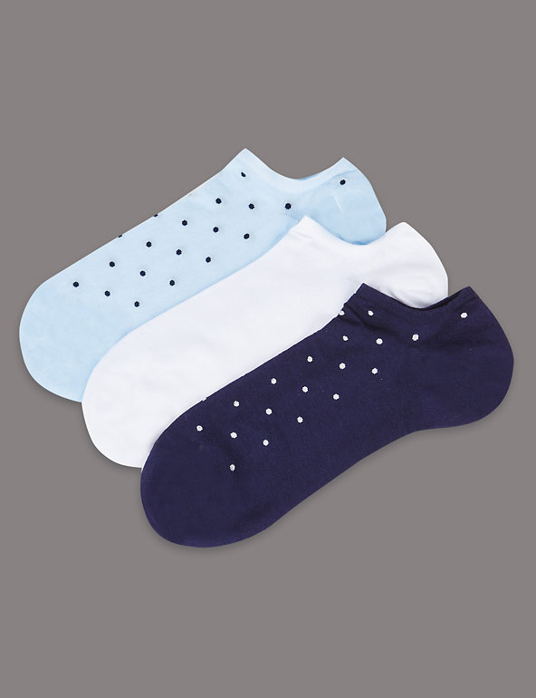 3 Pair Pack Trainer Liner Socks with Cool Comfort™ Image 1 of 2