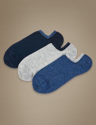 3 Pair Pack Ultra No Show Supersoft Trainer Liner Socks Image 2 of 3