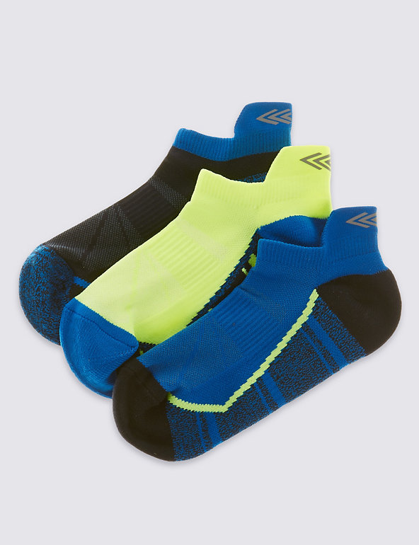 3 Pairs Patterned Trainer Liner Socks (5-14 Years) Image 1 of 1
