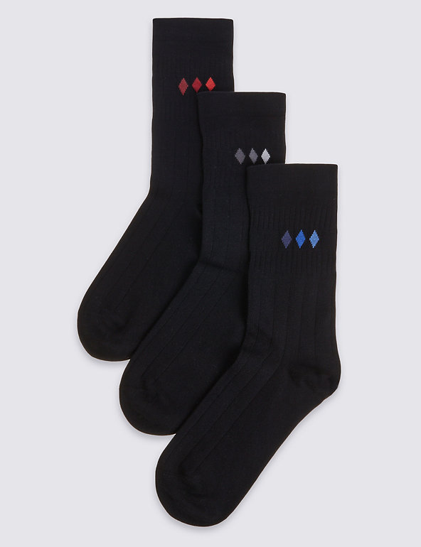 3 Pairs of  Freshfeet™  Socks Image 1 of 1