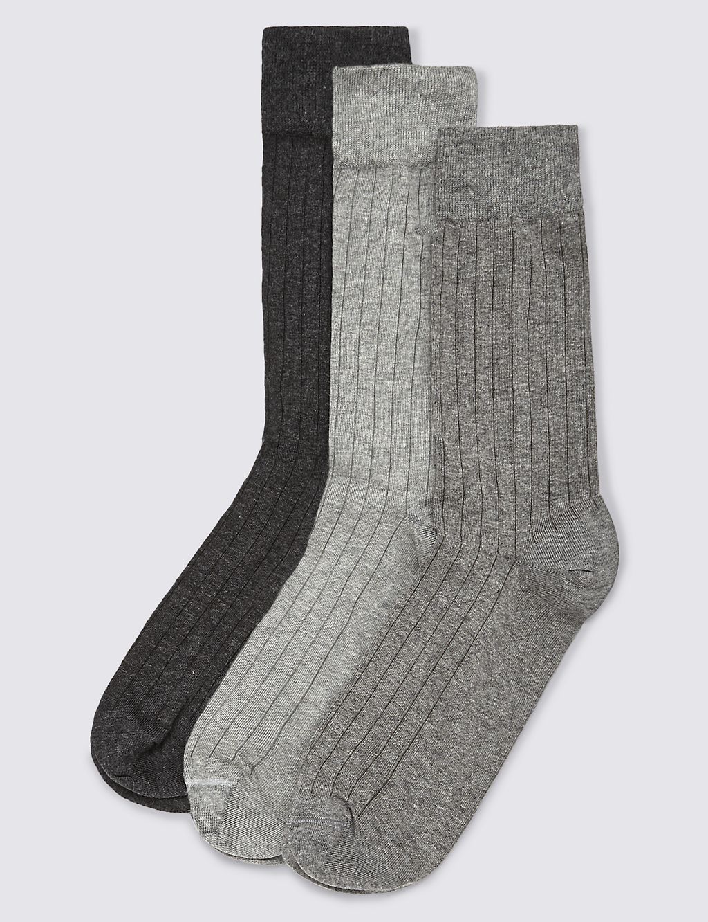 3 Pairs of Cotton Rich Assorted Socks 1 of 1