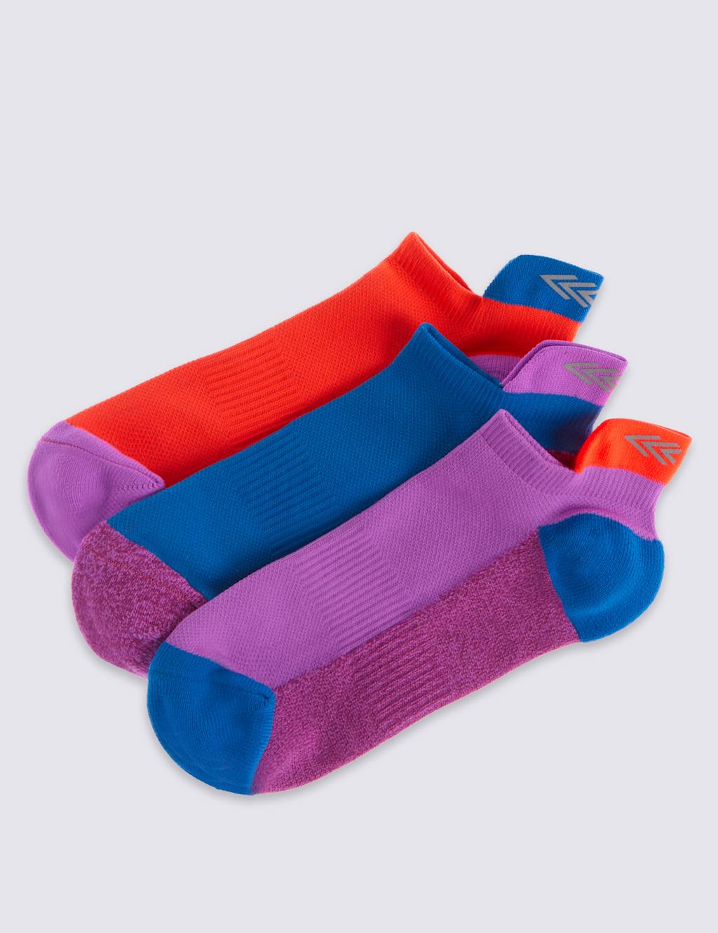 3 Pairs of Freshfeet™ Trainer Liner Socks (314 Years) M&S