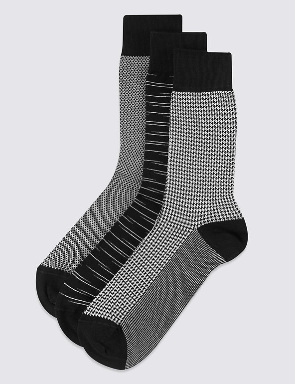 3 Pairs of Luxury Cotton Socks Image 1 of 1