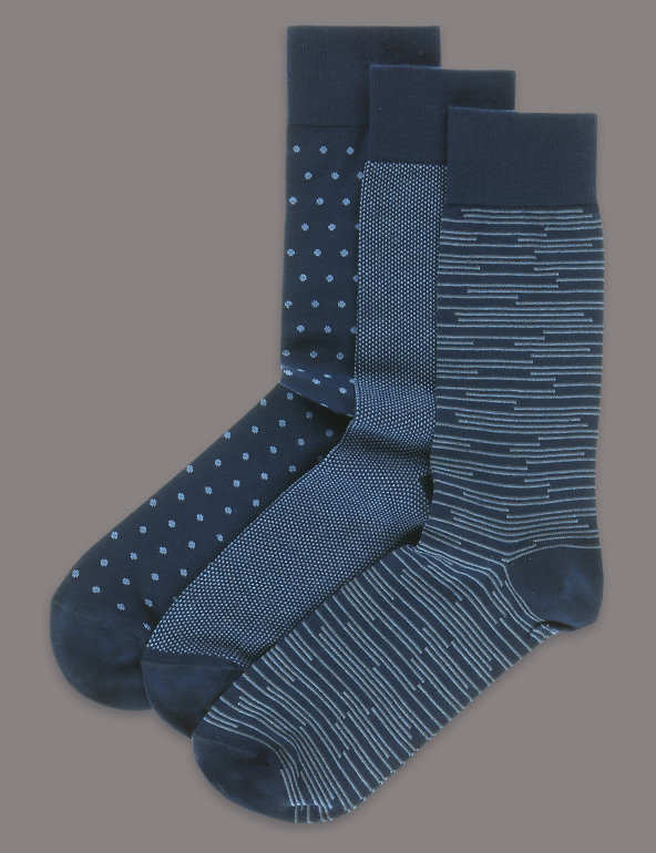 3 Pairs of Modal Blend Socks Image 1 of 1