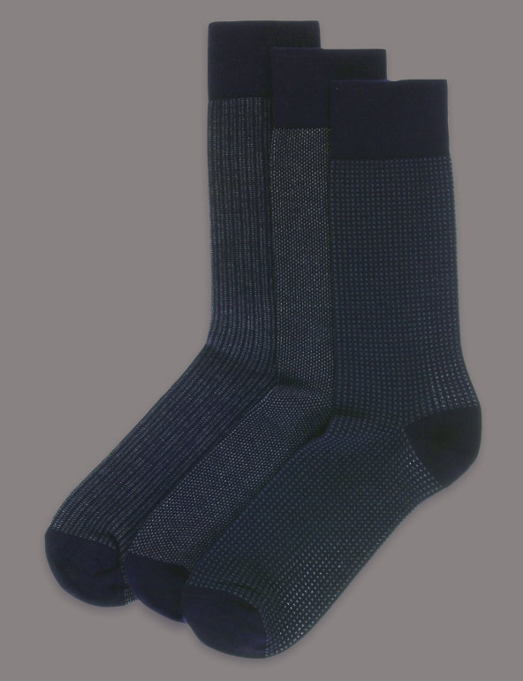 3 Pairs of Modal Blend Socks Image 1 of 1