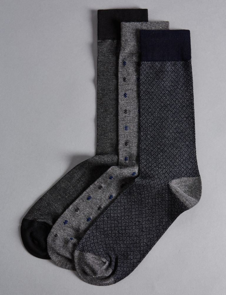 3 Pairs of Modal Blend Socks 2 of 2
