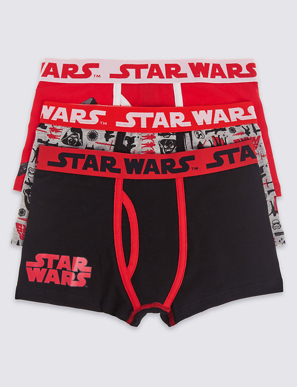 3 Pairs of Star Wars™ Trunks  (3-16 Years) Image 1 of 2