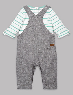 3 Piece Bodysuit & Dungaree with Socks Outfit Image 2 of 7