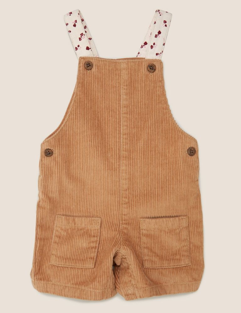 3 Piece Cotton Cord Dungarees Outfit (0-3 Yrs) 3 of 7