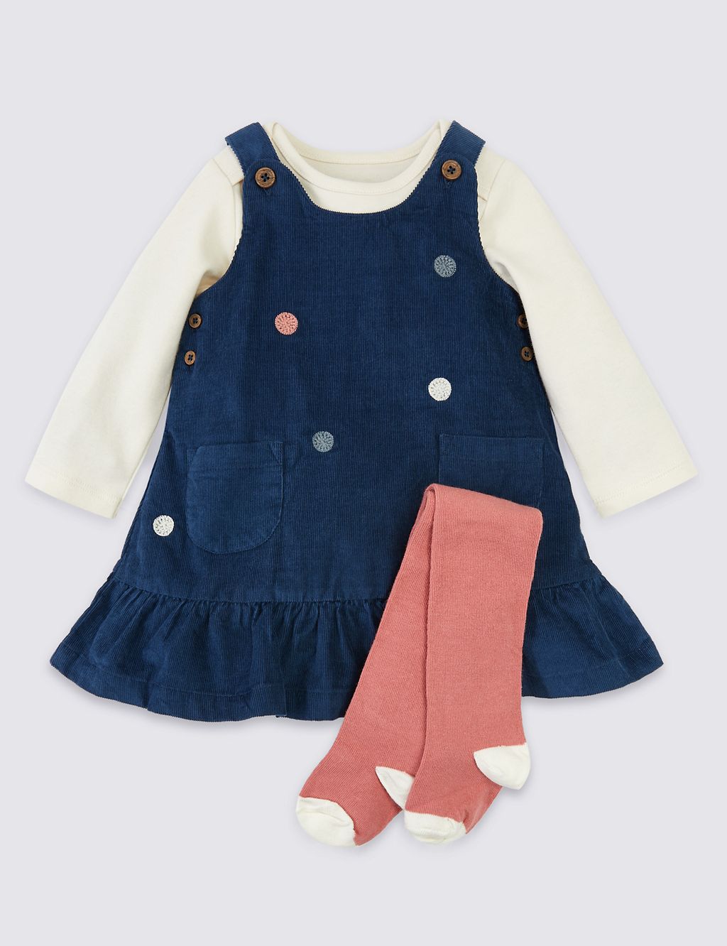 3 Piece Cotton Polka Dot Outfit 3 of 7