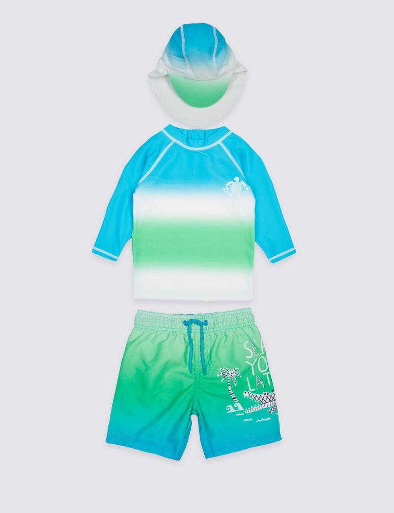 3 Piece Printed Swim Outfit (0-5 Years) 1 of 4