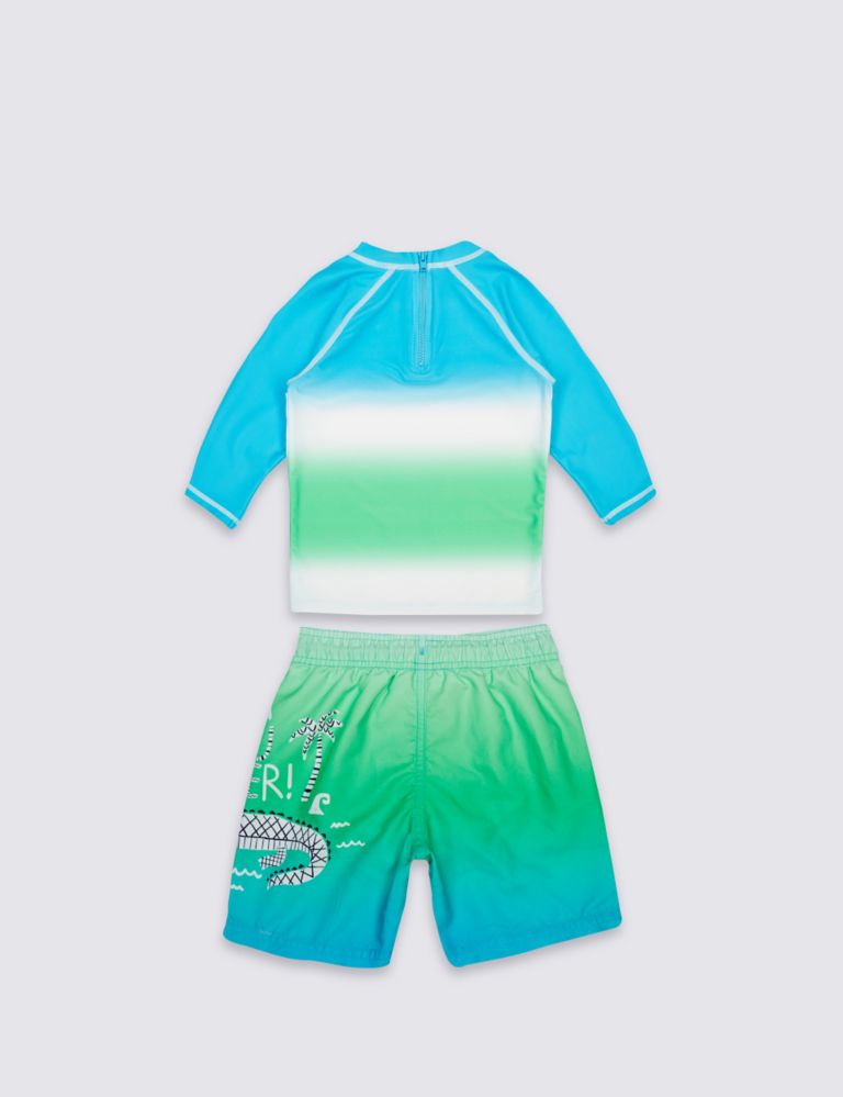 3 Piece Printed Swim Outfit (0-5 Years) 2 of 4