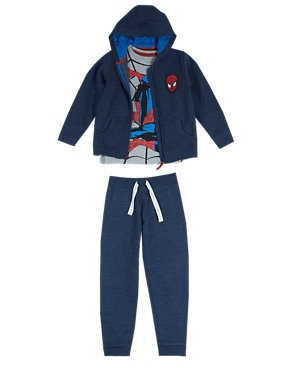 3 Piece Spider-Man™ T-shirt, Jacket & Joggers Outfit (2-8 Years) Image 2 of 9