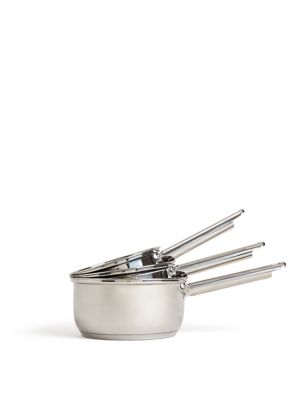 3 Piece Stainless Steel Pan Set Image 2 of 4