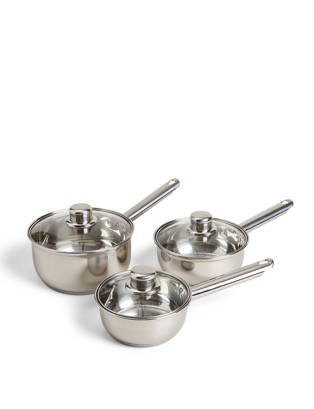 3 Piece Stainless Steel Pan Set 3 of 4