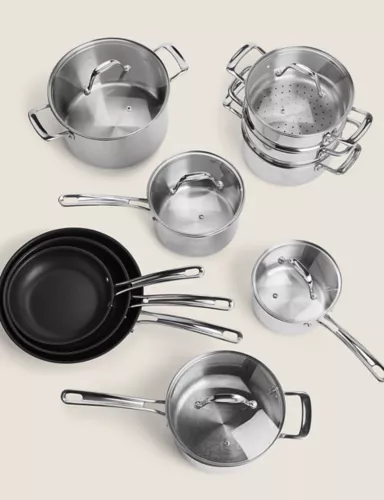 3 Piece Stainless Steel Pan Set 5 of 7
