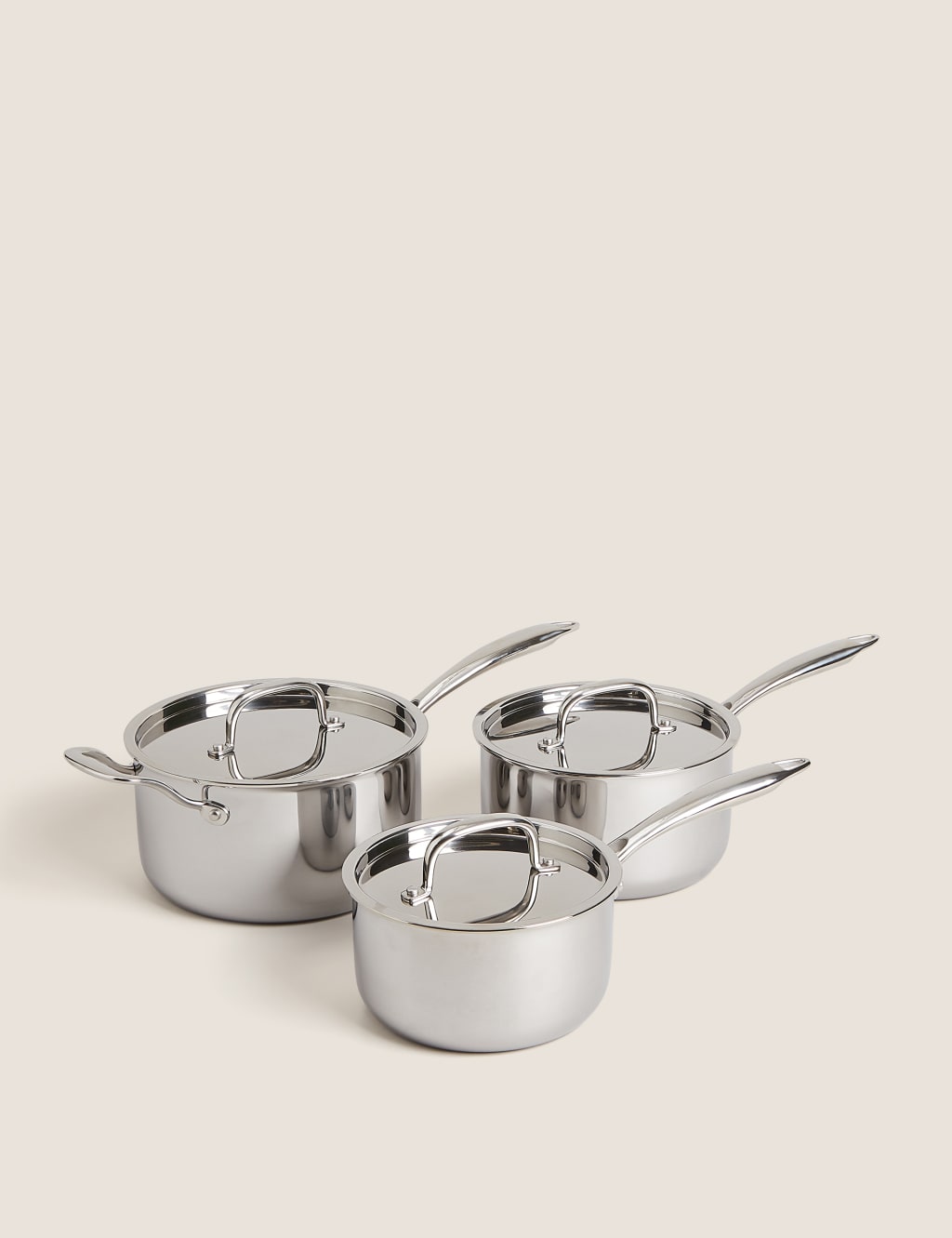 Triple ply stainless steel cookware sale