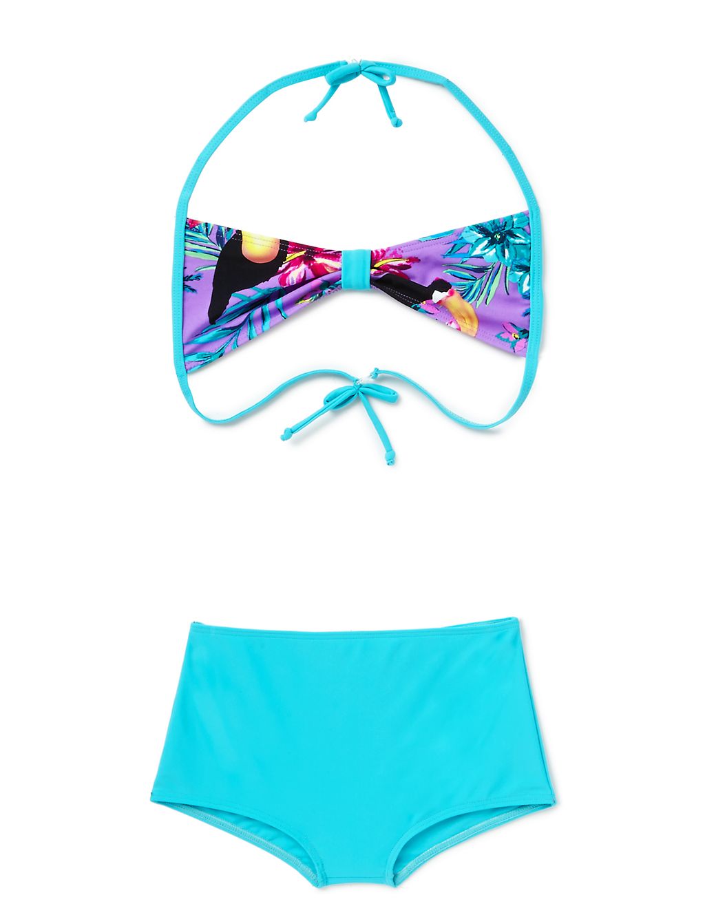 3 Piece Tropical Surf Floral Swimsuit with Chlorine Resistant & Lycra® Xtra Life™ (5-14 Years) 5 of 6