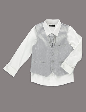 3 Piece Waistcoat & Shirt with Cravat Outfit (1-10 Years) Image 2 of 4