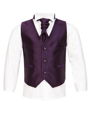 3 Piece Waistcoat, Shirt & Cravat Outfit (1-10 Years) Image 2 of 3