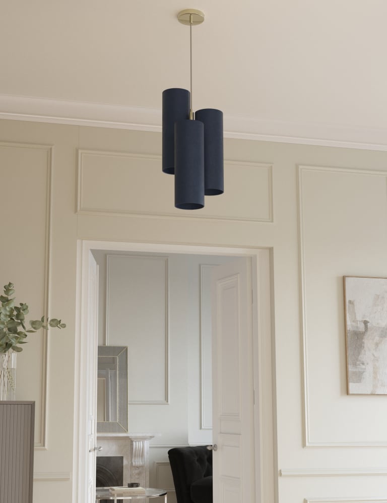 3 Shade Velvet Ceiling Light