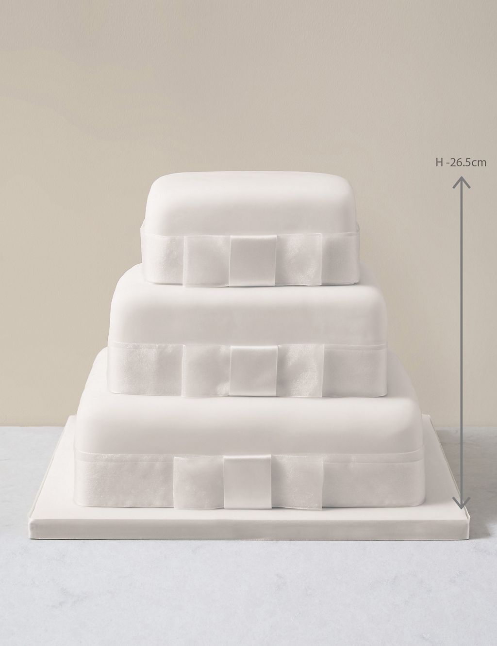 3 Tier Elegant Wedding Cake - Assorted Flavours (Serves 190) Last order date 26th March 5 of 6