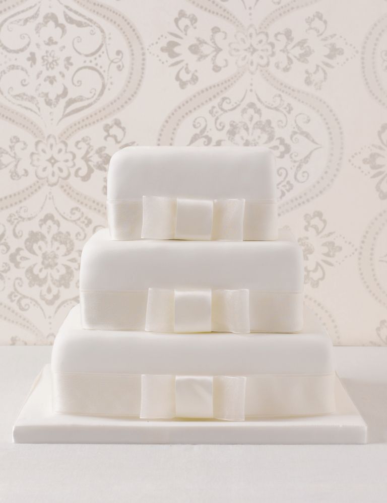 3 Tier Elegant Wedding Cake - Chocolate (Serves 180) Last order date 26th March 2 of 6