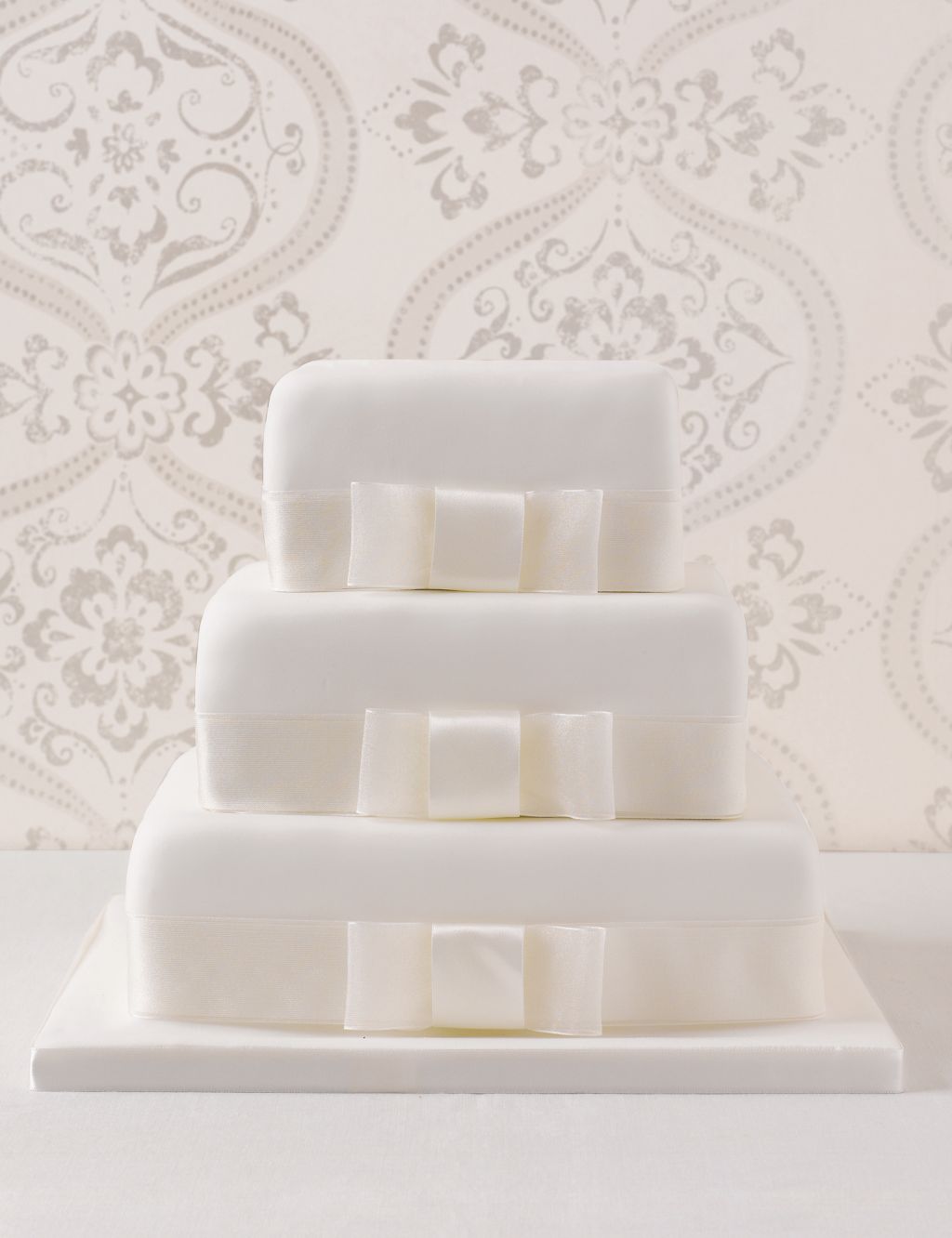 3 Tier Elegant Wedding Cake - Chocolate (Serves 180) Last order date 26th March 1 of 6