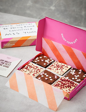 marksandspencer.com | 3 White Chocolate & Raspberry Topped Brownies & 3 Indulgent Chocolate Letterbox Gift