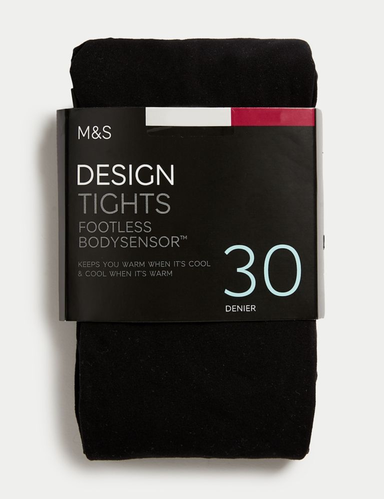 30 Denier Body Sensor Footless Tights, M&S Collection