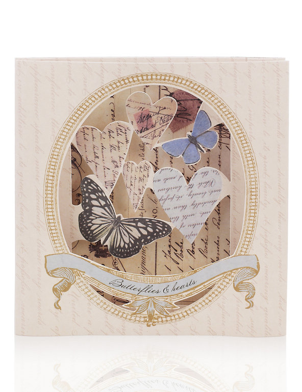 3D Concertina Butterflies Blank Greetings Card Image 1 of 2