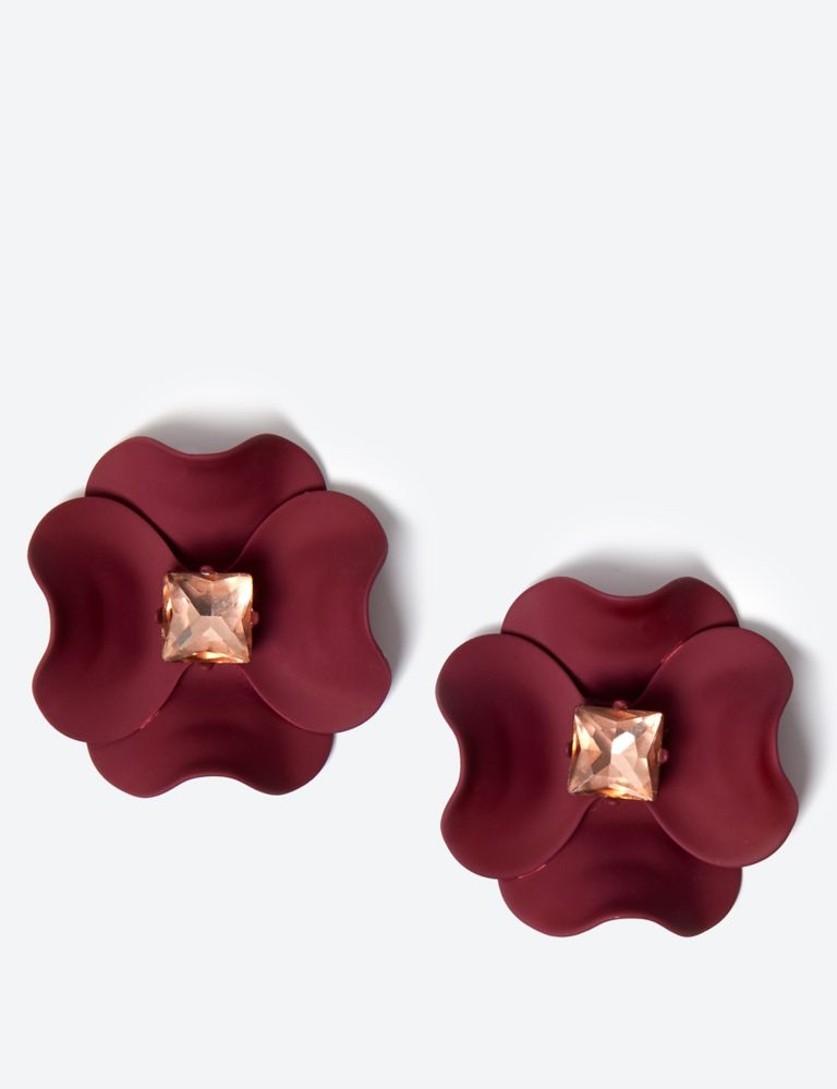 3D Floral Stud Earrings 1 of 1
