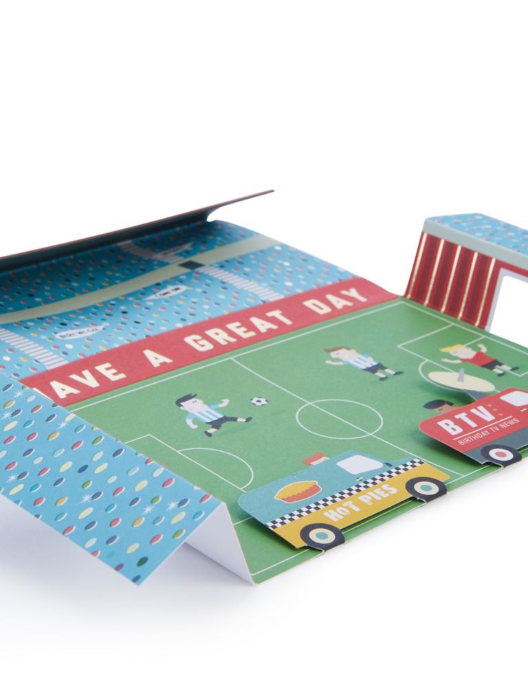 3D Football Stadium Birthday Card 5 of 5