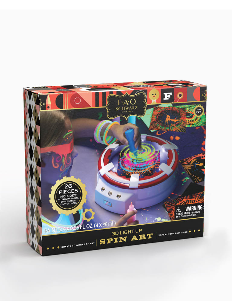 3D Light Up Spin Art Toy 6 Yrs FAO Schwarz M S