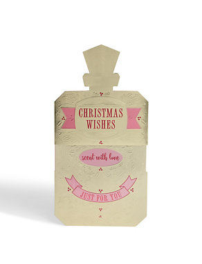 3D Perfume Bottle Christmas Card Image 2 of 4