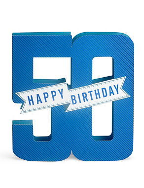 3D Pop-Up 50th Birthday Card Image 2 of 3
