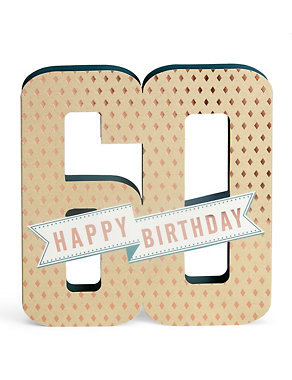 3D Pop-Up 60th Birthday Card Image 2 of 3