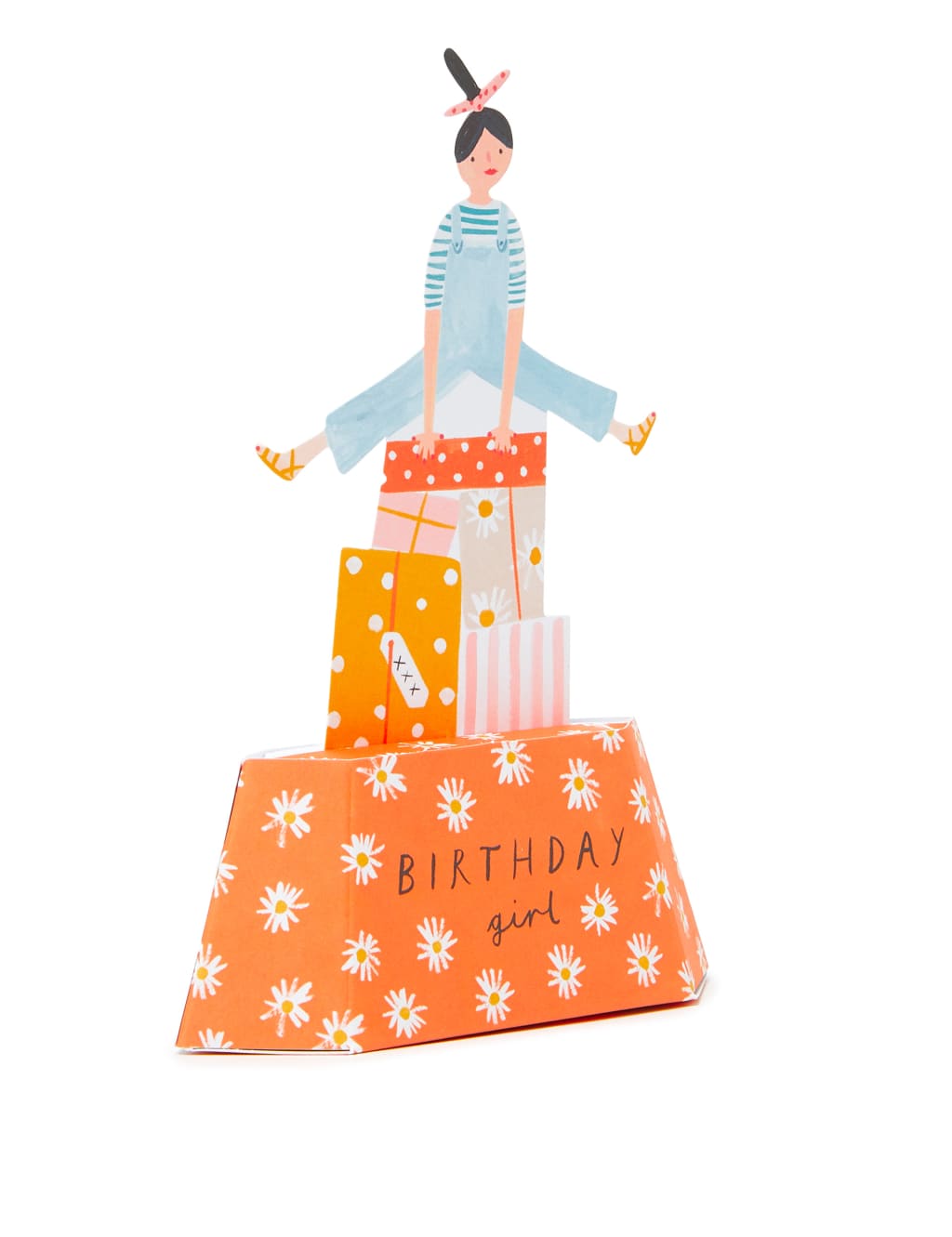 3D Pop-up Birthday Girl Card | M&S