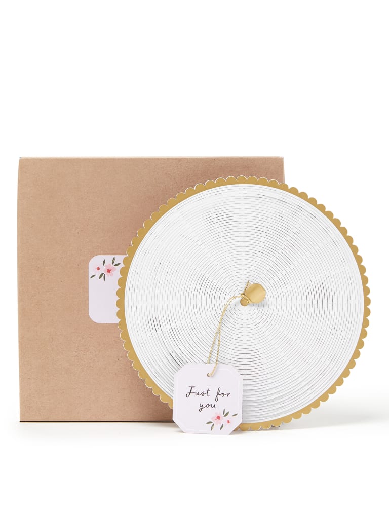 3D Popup Concertina Cake Dome Birthday Card M&S