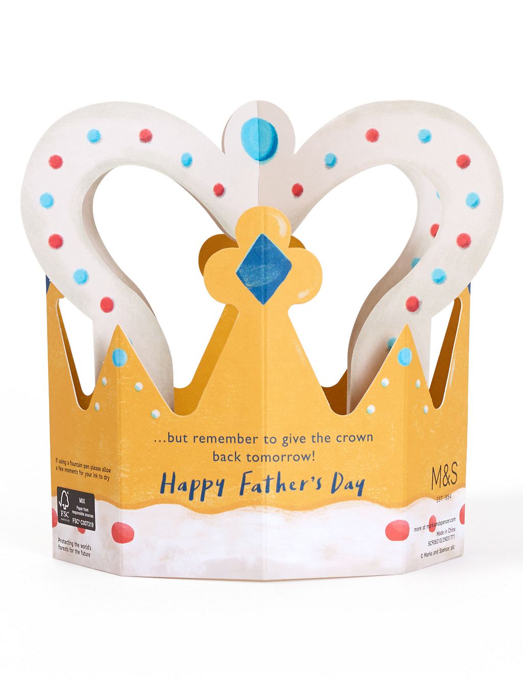 3D Pop-up Crown Father's Day Card for Dad 2 of 3