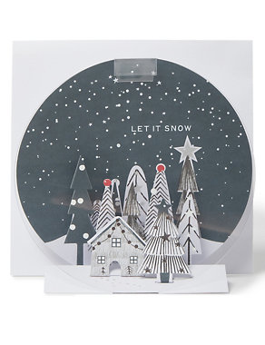 3D Snow Globe Charity Christmas Cards - Pack of 4 Image 2 of 4