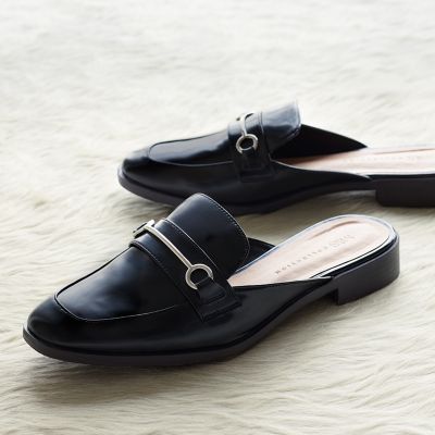 womens backless loafers uk