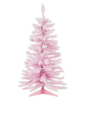 3ft Snow Effect Pink Christmas Tree Image 2 of 3