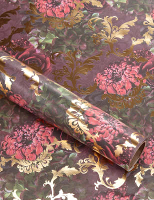 3m Feast Floral Roll Wrapping Paper M&S